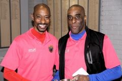 Winner of the Fix-UP Cup, Noel Wright (right) with 2022 Captain Eddie Wedderburn